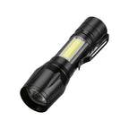 Torch Mini LED Micro USB Charging With Cable And Case USB Charging Powerful Flashlight 3800LM XPE COB Small Rechargeable Flash Light Zoomab