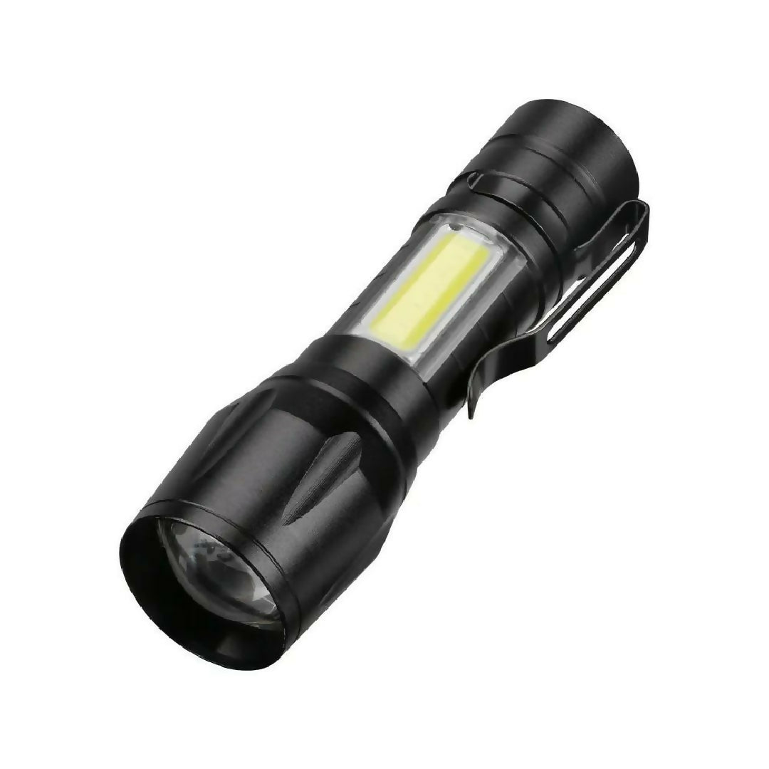 Torch Mini LED Micro USB Charging With Cable And Case USB Charging Powerful Flashlight 3800LM XPE COB Small Rechargeable Flash Light Zoomab