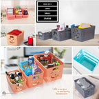 Smile Basket Without Cap Pack of 3 | Multipurpose Storage Organizer Baskets for Kitchen, Home, Office & Bathroom