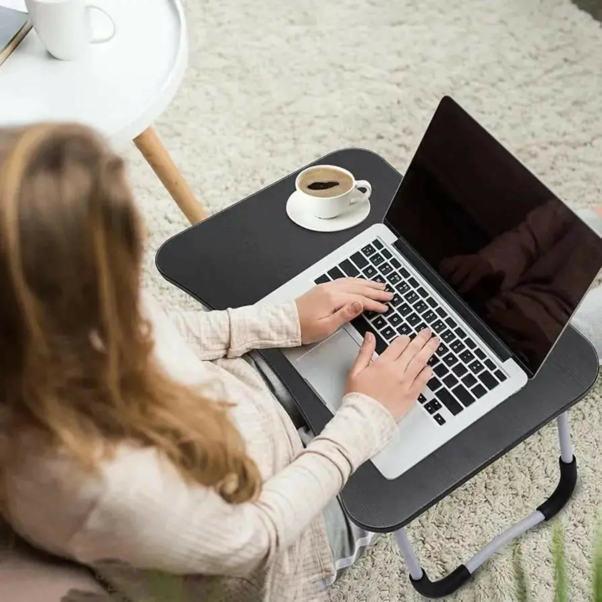 Black Laptop Table for Home Office Use