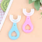 360° U-Shaped Baby Toothbrush | Soft Silicone Kids Oral Care & Teether Brush (Random Color)