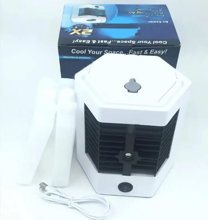 Mini Air Cooler White Portable Quiet Cooling