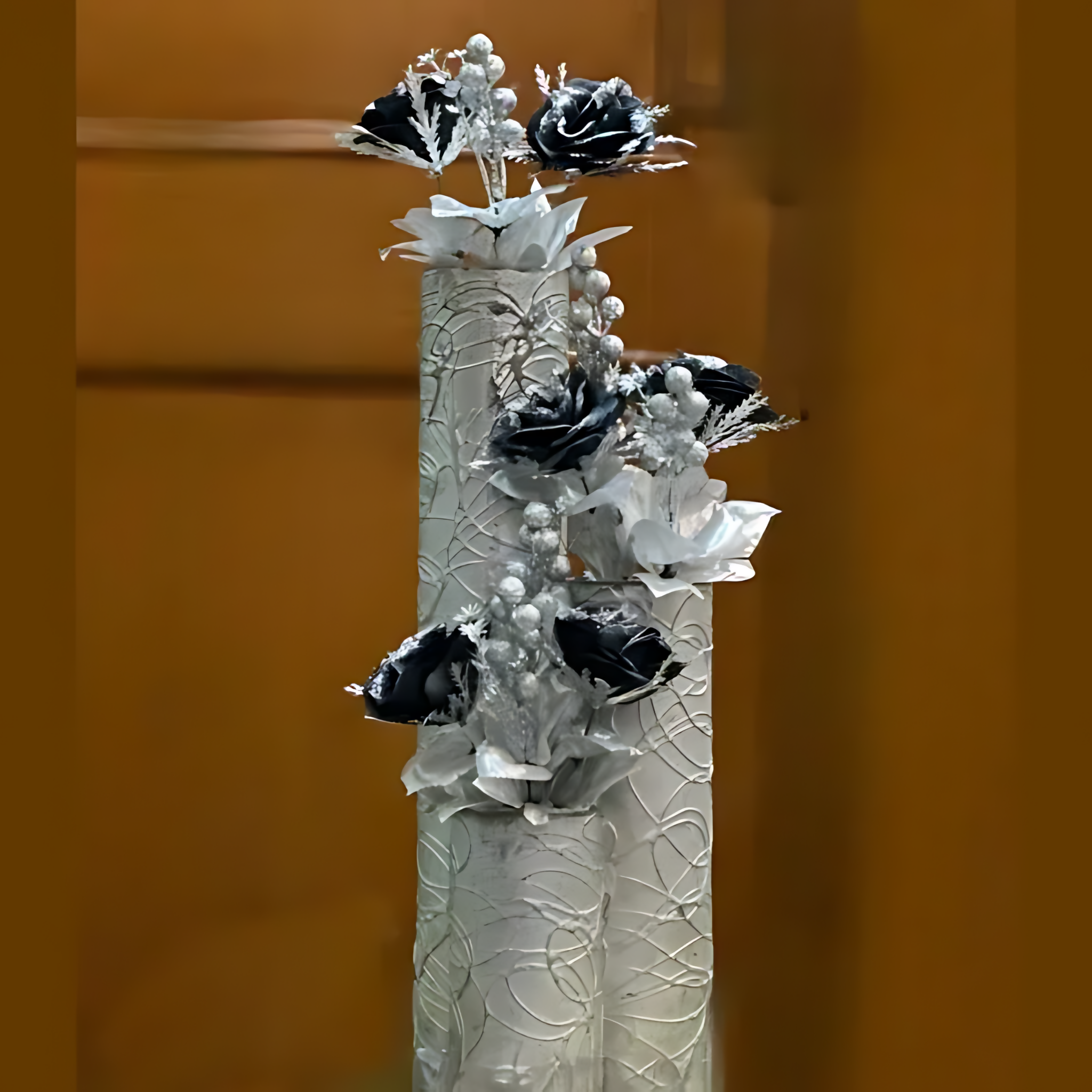 Beautiful Tri-corn Wood Vase