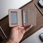 Slim men's wallet with spacious cash compartment