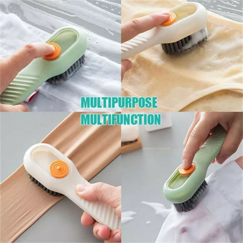 Multi-purpose Shoe Brush Soft Bristle Automatic Liquid Long Handle Cleaning Brush Clothes Board Brush Household Cleaning Tools