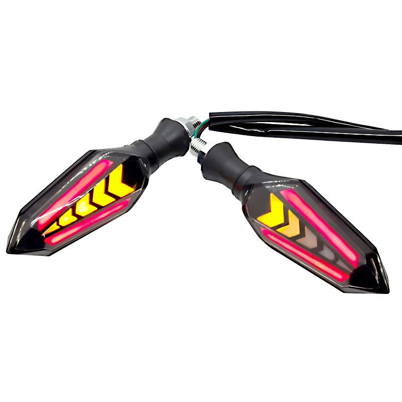 Universal 12V LED DRL Flowing Turn Signal Indicators – 2 Pcs Sequential Arrow Bike Indicators