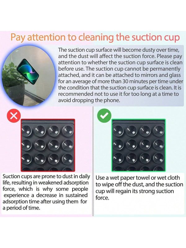 Universal Suction Phone Holder Silicone Grip Pad Mobile Mount Fixture