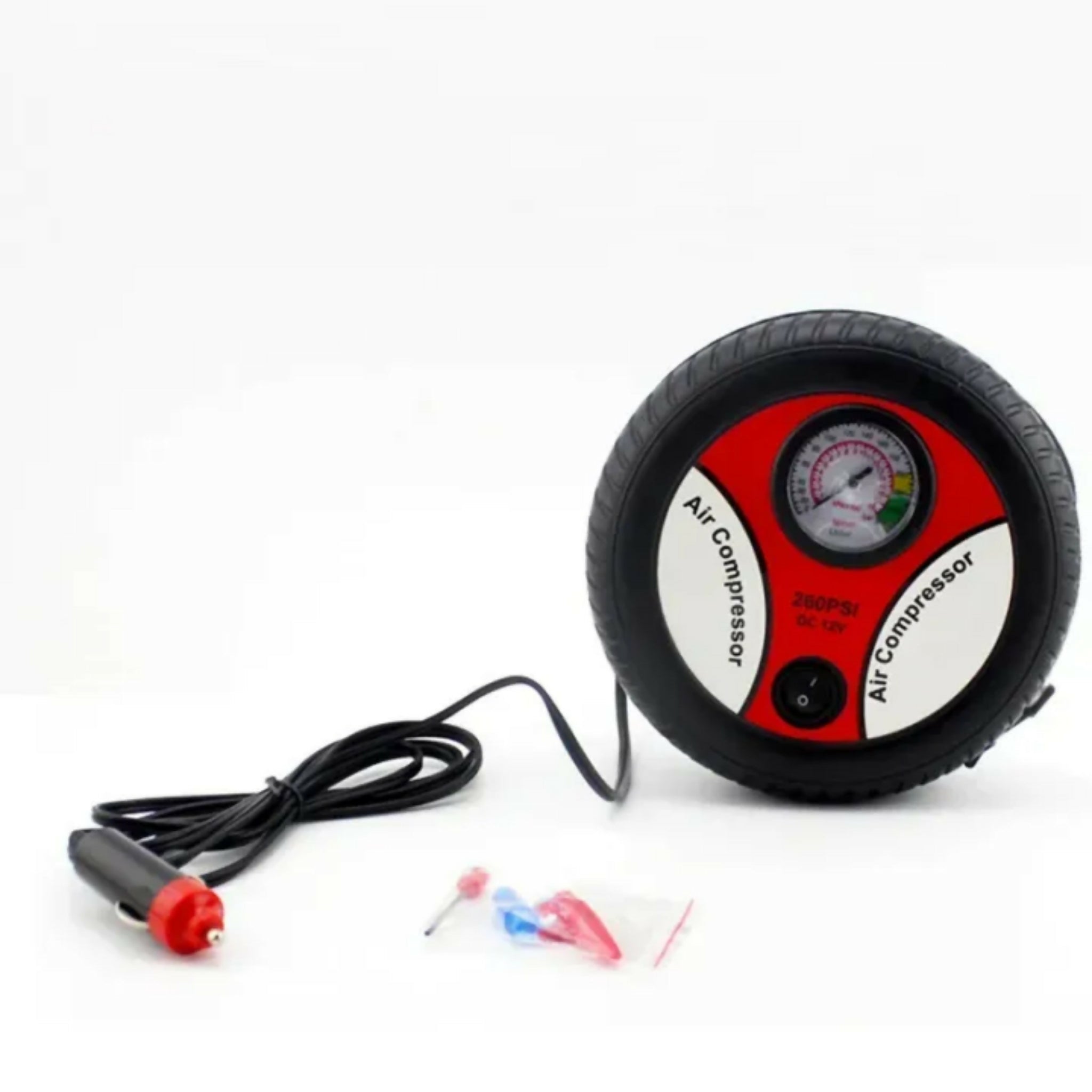 Portable Car Air Pump 260PSI DC 12V Electric Tyre Inflator – Powerful Compressor for Car, Truck, SUV & Motorcycle