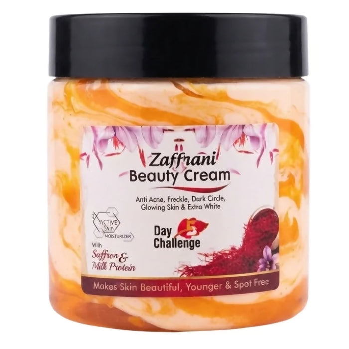 Zafrani Skin Brightening & Moisturizing Cream | Saffron-Infused Deep Hydration Cream | For Face & Body | 500ml