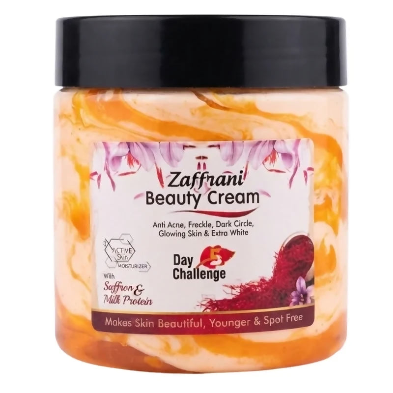 Zafrani Skin Brightening & Moisturizing Cream | Saffron-Infused Deep Hydration Cream | For Face & Body | 500ml