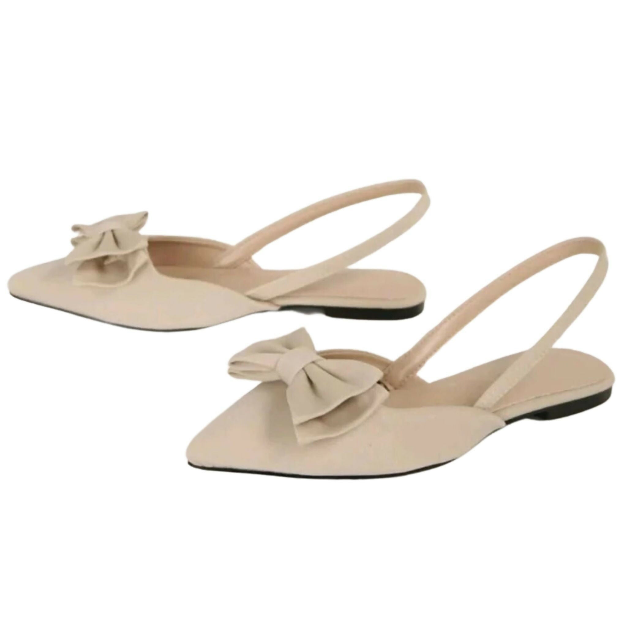 Bow Decor Slingback Pointed Mule