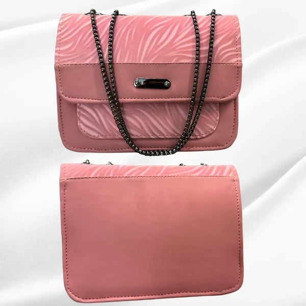 Luxury Women’s Shoulder Bag in Pink Faux Leather for Casual, Work, and Formal Use