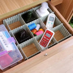 yu350/87Keep your drawers clean, neat, and perfectly organized with this Drawer Organizer Board Storage Box (4 Pieces Set). Designed to help you divide drawers into customized sections, these adjustable clapboard dividers make organizing household essenti