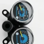Double Round Fancy Meter Speedometer RPM for Honda 125 Motorcycle – Dual Analog Speed & RPM Gauge (Without Switch)