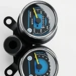 Double Round Fancy Meter Speedometer RPM for Honda 125 Motorcycle – Dual Analog Speed & RPM Gauge (Without Switch)