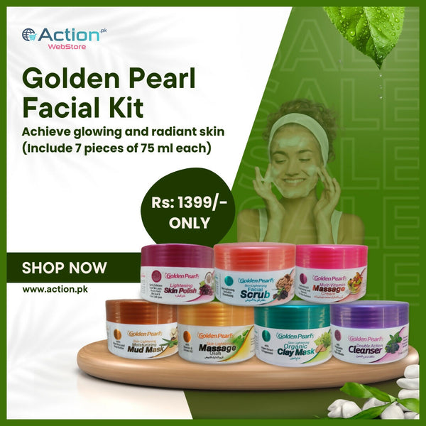 Facial Kit, Golden Pearl & Radiant Skin Lightening - Pack of 7