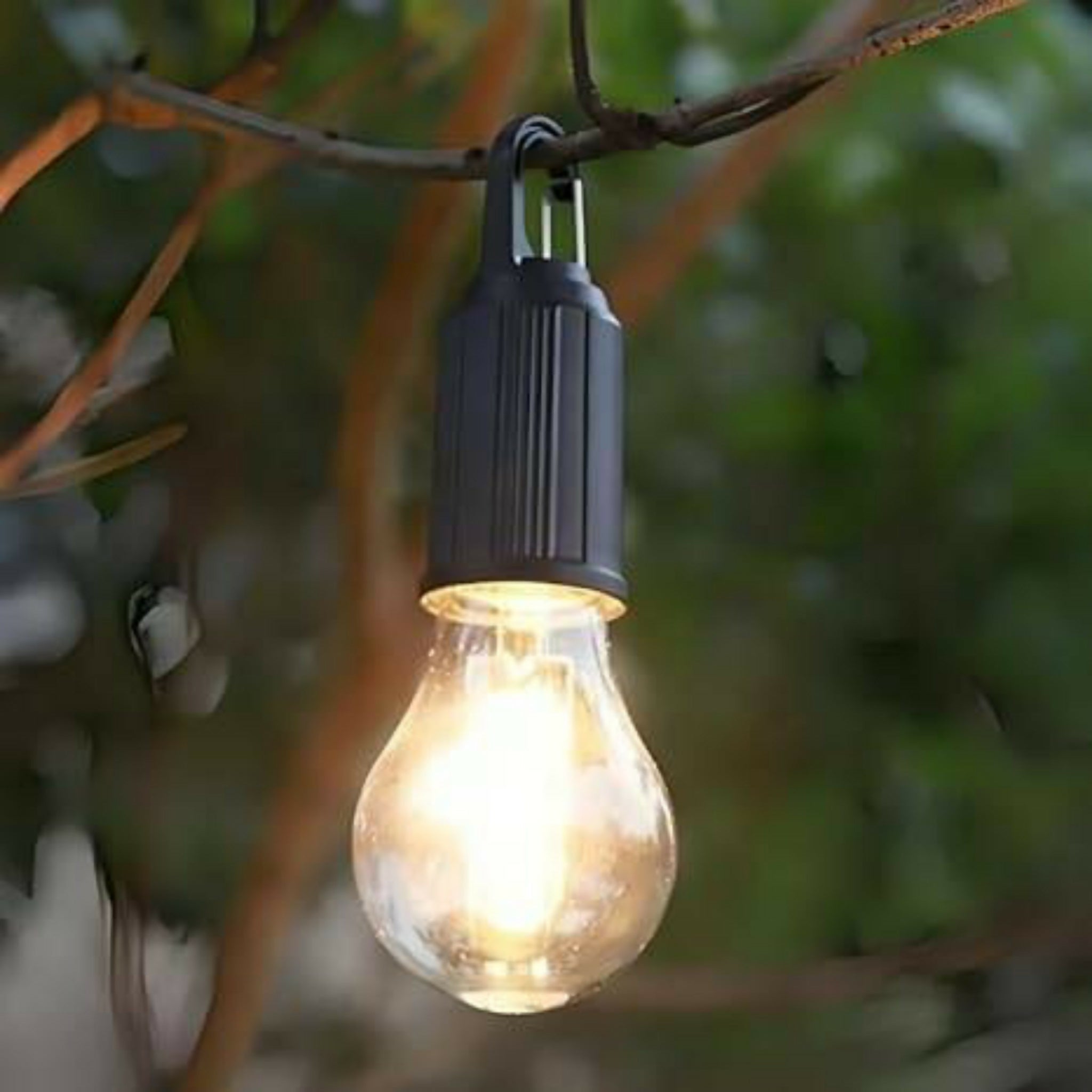 Rechargeable LED Camping Lantern with Clip Hook – Portable Tent Light, Emergency Lamp, USB Type-C Rechargeable