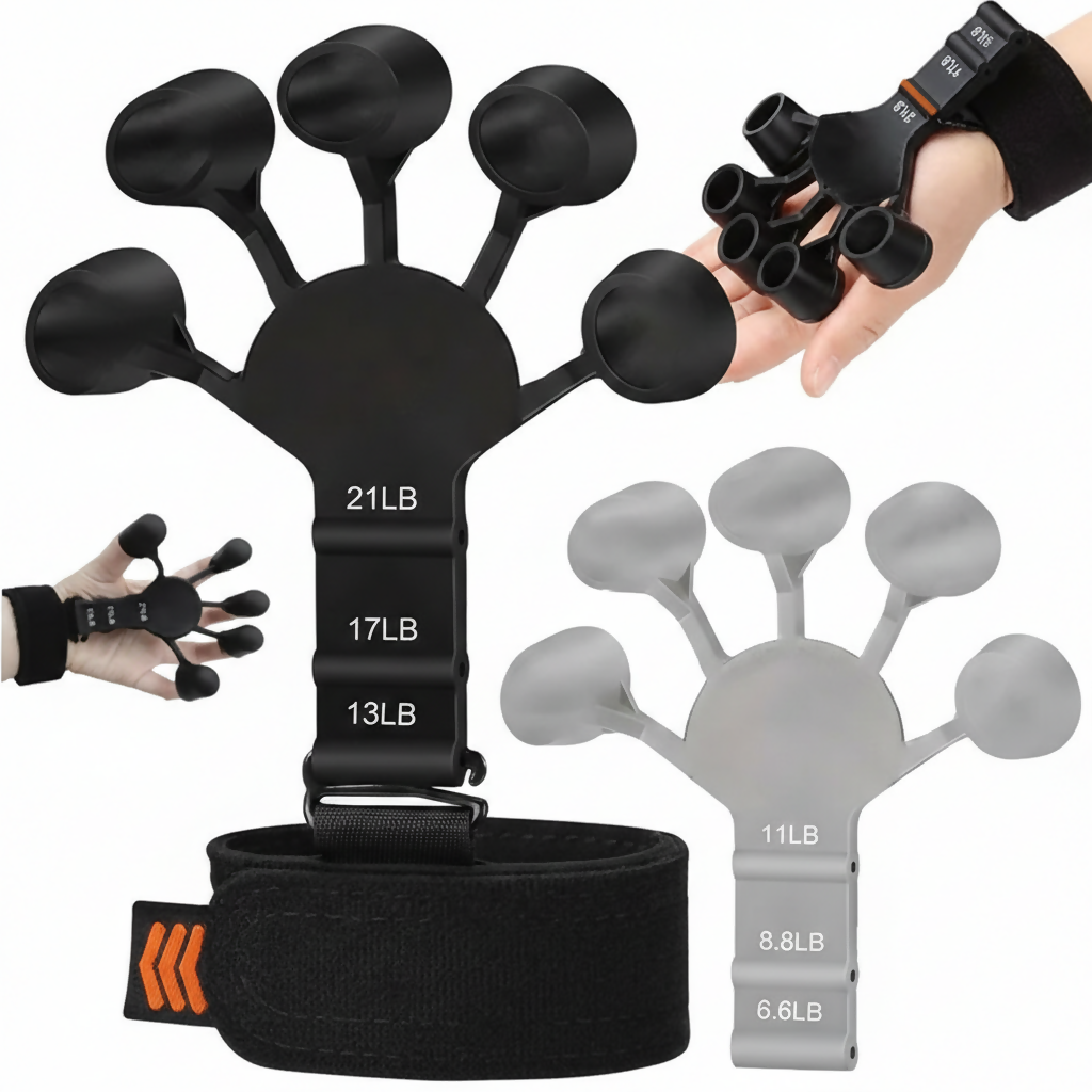 1Pcs Silicone Gripster Grip Strengthener Finger Stretcher Hand Grip Trainer Gym Fitness Training And Exercise Hand Strengthened