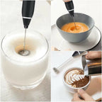 Rechargeable Coffee Beater & Milk Frother – USB Electric Stainless Steel Whisk for Coffee, Cappuccino, Latte, Matcha & Hot Chocolate