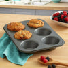 6-Cup Non-Stick Muffin Pan, Heavy-Duty Carbon Steel, for Baking