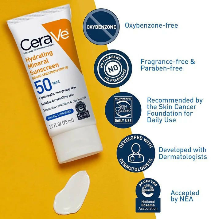 CeraVe Complete Skincare Combo Kit – Sunscreen SPF 50, Acne Cleanser, Retinol Serum & Night Cream