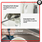 Silicone Bottle & Glass Cleaning Brush, soft silicone bristles, for home & travel