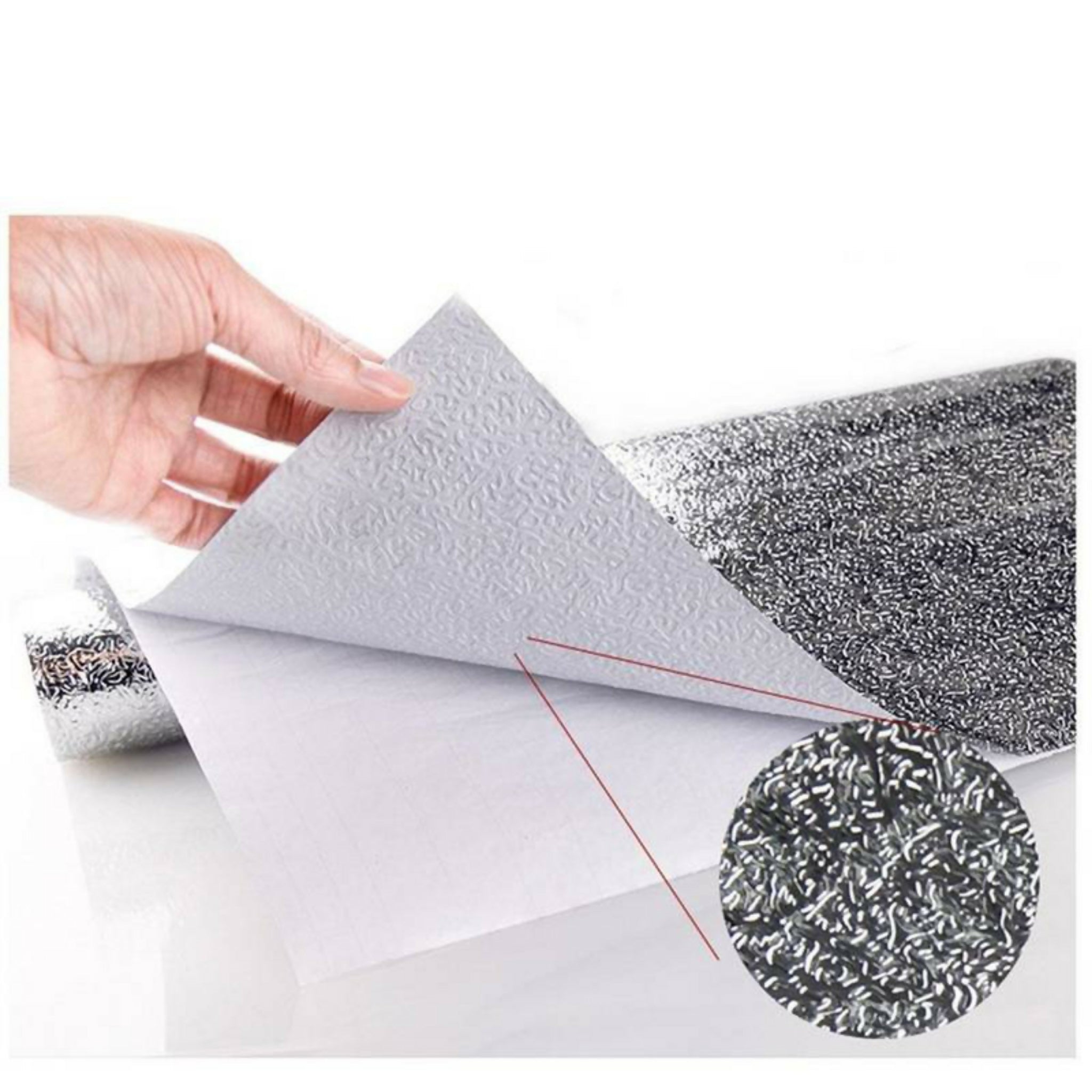 Self-Adhesive Kitchen Oil-Proof Sticker Roll | Waterproof Aluminium Foil Wallpaper 45×150cm