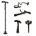 Walking Cane, Adjustable Folding with LED Flashlight