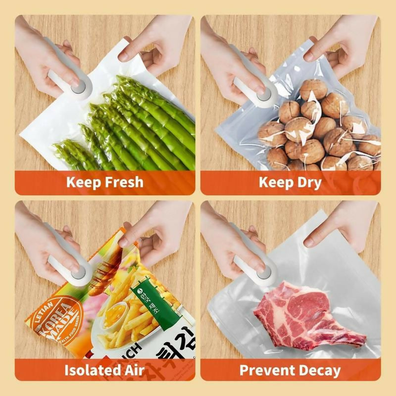 USB Rechargeable Food Bag Sealer for Snacks & Storage (Random Color