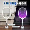 2 In 1 Electric Mosquito Killer UV Light LED Lamp Rechargeable Mosquito Trap Racket Anti Insect Bug Zapper