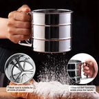 Stainless Steel Flour Sifter Is A Practical Kitchen Tool Designed For Baking And Cooking Tasks. It Is Made From Stainless Steel And Helps Sift Flour Smoothly For Better Mixing And Preparation. The Simple Design Makes It Easy To Use And Suitable For Regula