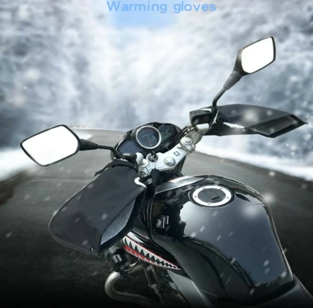 2Pcs Universal Handle Gloves For Bike – Winter Motorcycle Riding Gloves, Windproof And Warm Hand Protection For All Bikes