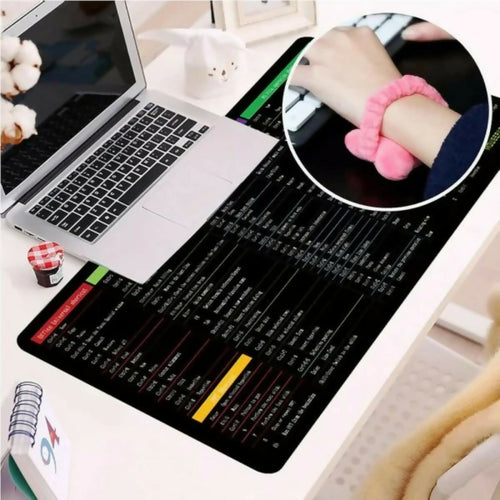 Shortcut Keyboard Mat 30×80cm, Anti-Slip, Office & Gaming Desk Pad