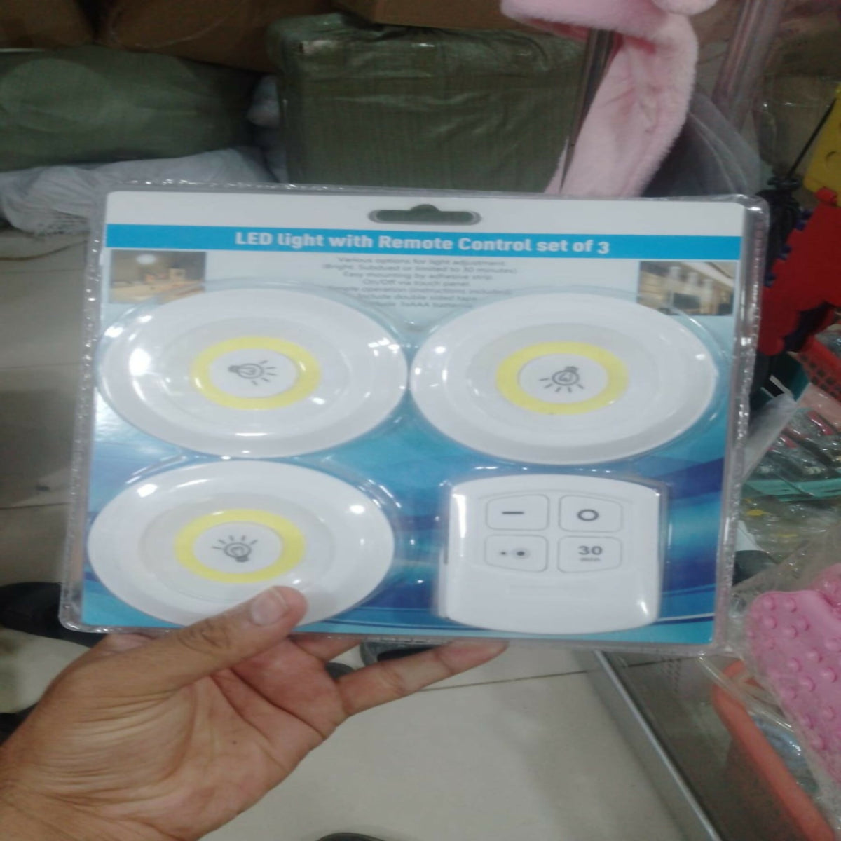 Pack of 3 LED Remote Control Lights