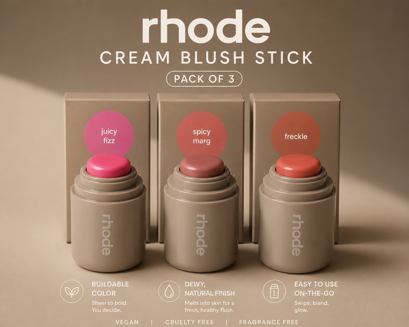 Rhode Cream Blush Stick Pack of 3