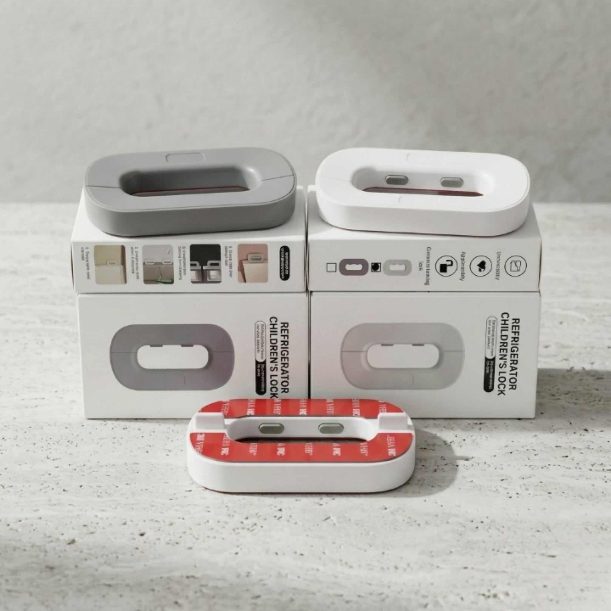 Premium Refrigerator Child Safety Lock – Self-Adhesive Baby & Freezer Door Lock with One-Hand Operation