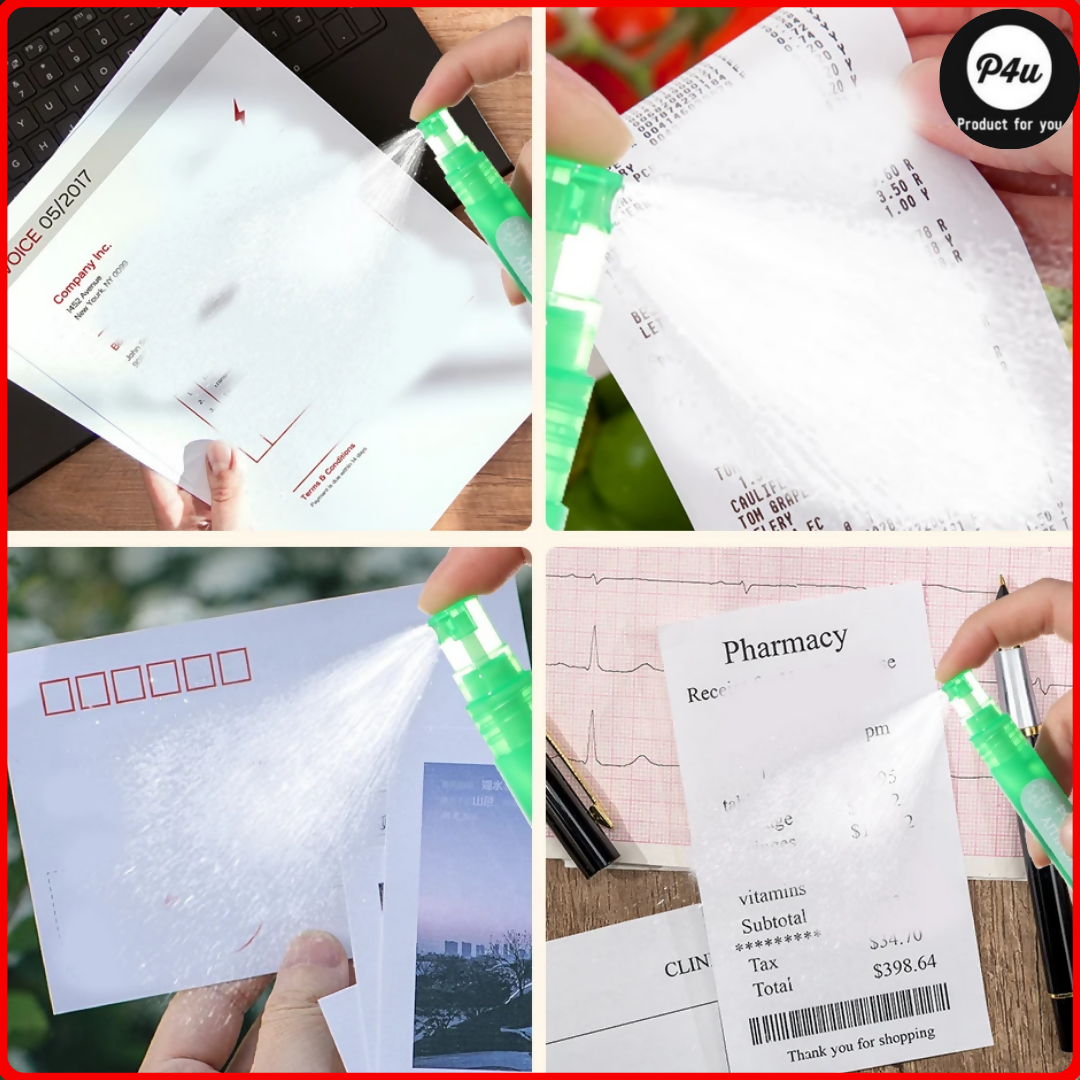 Thermal Sensitive Paper Correction Spray,Quick-Drying Fluid Privacy Information Liquid