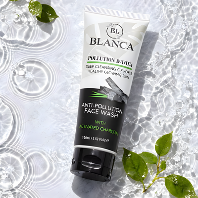 Blanca Pollution Detox Facewash With Charcoal Green Tea And Aloe Vera Deep Cleansing 100ml