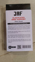 1 PC JAF Elasticated Knee Support Deluxe Knee Brace – Comfortable Compression Support (Large)