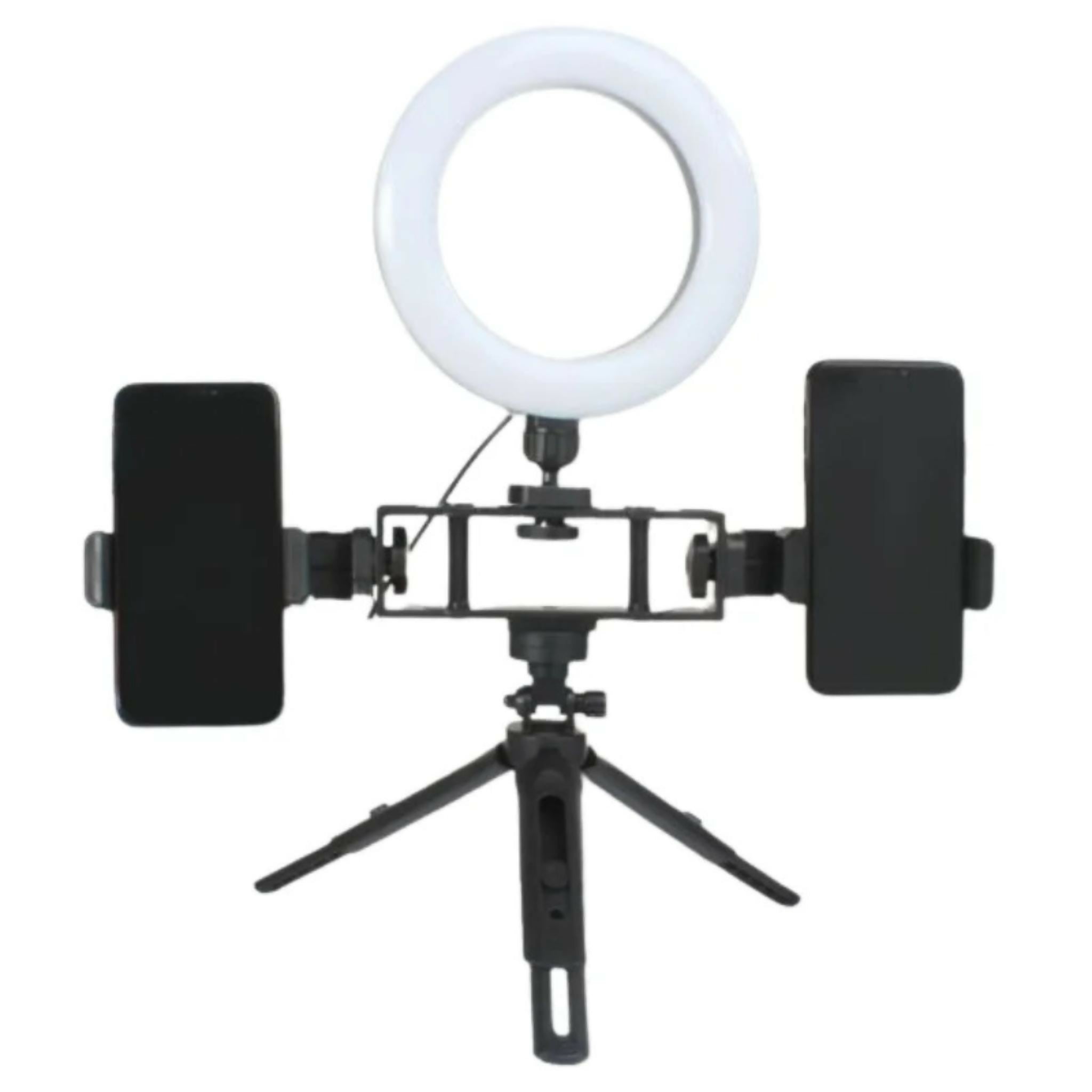6-Inch Multi-Position Fill Light | Selfie Ring Light with Tripod Stand & Phone Holder | 3 Color Modes | USB Powered | Multicolor