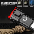Multi-functional LED Flashlight ,torch ( Rechargeable ) with box (random Color)