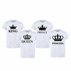 Combo Of King, Queen, Prince & Princes Style White T-Shirt with Cute Design – Best Quality T-Shirts For Girls | T-Shirt For Women – T-Shirt For Boy | T-Shirt For Men – Large