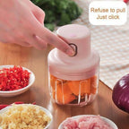 Mini Food Chopper Portable USB Rechargeable Vegetable Garlic Meat Grinder | With Cable – Size 250ml