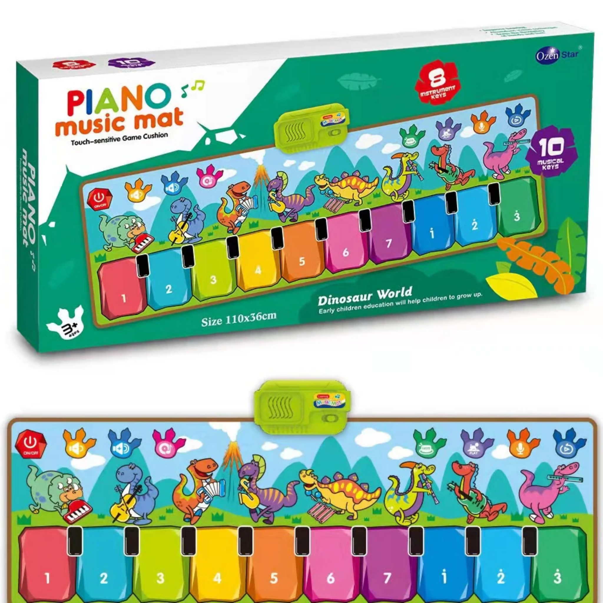 Piano Educational Playmat, Musical Learning Fun, for Kids'