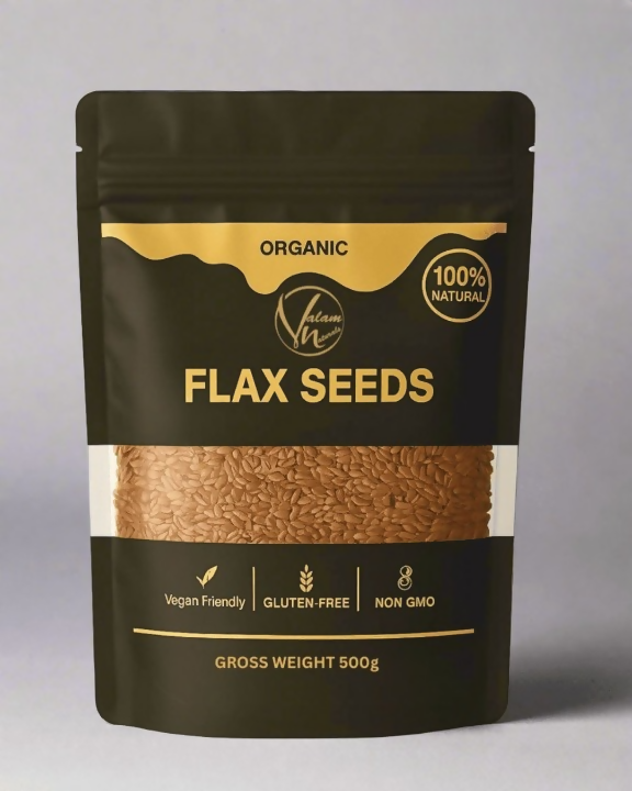 Organic flax seeds _ 100% Natural , Gluten _ free & Non _ GMO superfood