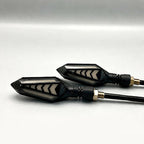 Universal 12V LED DRL Flowing Turn Signal Indicators – 2 Pcs Sequential Arrow Bike Indicators