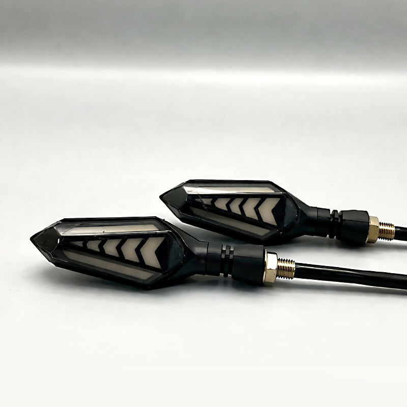 Universal 12V LED DRL Flowing Turn Signal Indicators – 2 Pcs Sequential Arrow Bike Indicators