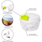Manual Mini Hand Pull Food Chopper | Spin Cutter Vegetable & Fruit Chopper | Food Processor for Onion, Garlic, Salad & Kitchen Use