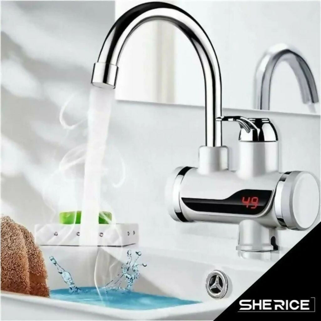 Instant Hot Water Tap, Electric Tankless Heater, Fast Heating for Kitchen