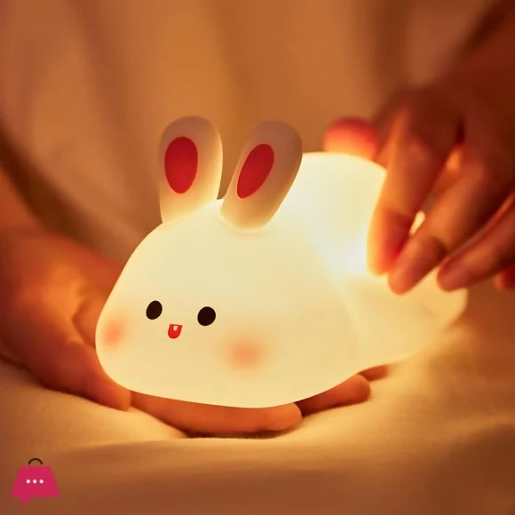 Silicon Rabbit Lamp – Cute Lamps – Rechargeable Rabbit Lamp With Touch Sensor – Bunny Night Lamps for Kids
